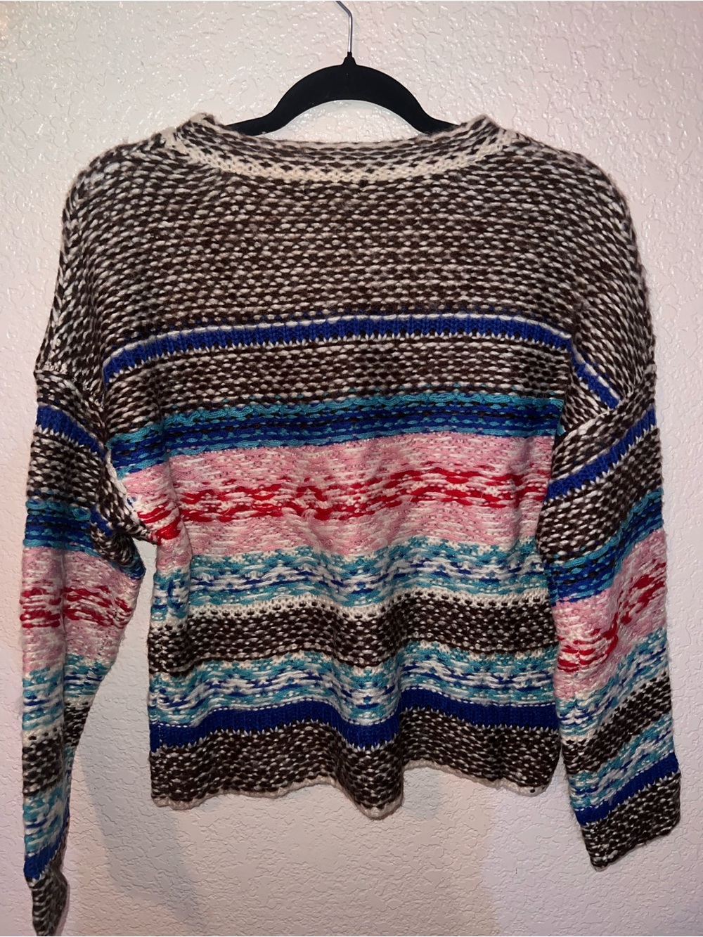 NWT Fashion Nova Multicolor Striped Crewneck Sweater - Picture 2 of 4